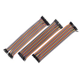 120pcs Dupont Wire 10cm 15cm 20cm 30cm 40cm Optional Breadboard Jumper Wires Assorted Kit Male to Female Male to Male Female to Female Multicolored Ribbon Cable (40CM)