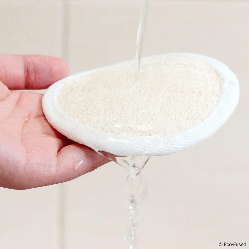 Esponjas Exfoliantes Naturales Loofah Pads Pack de 5 para Cuidado