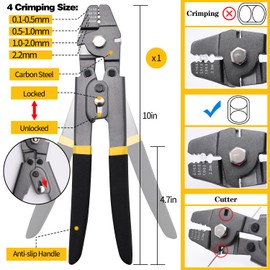 Wire Rope Set, 328ft 1/16 Inch Wire Rope Cable with 200pcs Crimping Sleeves 50pcs Thimbles 6pcs M4 Hook & Eye Turnbuckle and 8pcs Eye Screws for Railing, Decking, Hanging
