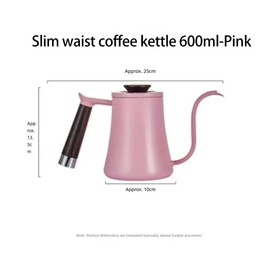 Gooseneck Kettle, Pink, 16oz, Stainless Steel Pour Over Coffee Maker