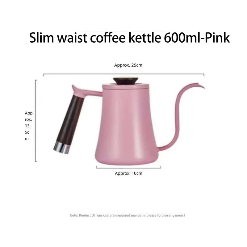 Gooseneck Kettle, Pink, 16oz, Stainless Steel Pour Over Coffee Maker