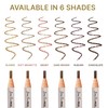 BRAWNA 6 Pcs Brow Pro Peel Off Pencils with 1