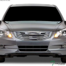 TLAPS 7422442225217 Compatible With 2011-2012 Honda Accord 4 Door Sedan Chrome MU Style Front Bumper Grill Grille
