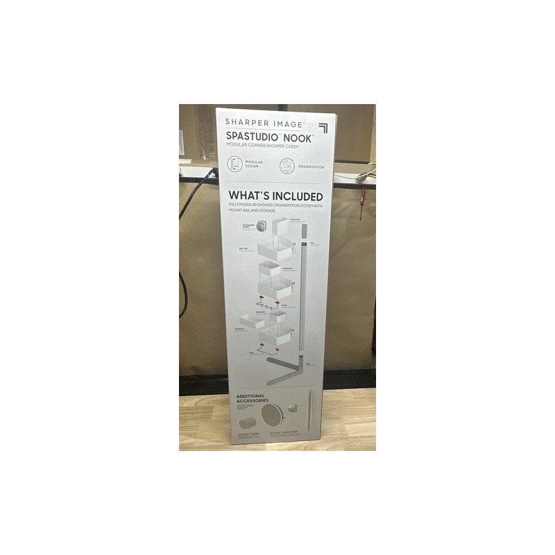 Sharper Image 3-Tier Adjustable Shower Caddy Corner