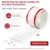 Canaletas para Cables Pared 10m,Protector de Cable PVC Autoadhesivo,Esconder Cables