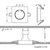ledscom.de RIR Ceiling Mounting Frame, Square, Matt Stainless Steel, Pack