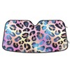 Car Windshield Sun Shade, Pattern Print Leopard Windshield Sunshades Sun