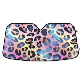 Car Windshield Sun Shade, Pattern Print Leopard Windshield Sunshades Sun Visor Protector Foldable Blocks UV Rays