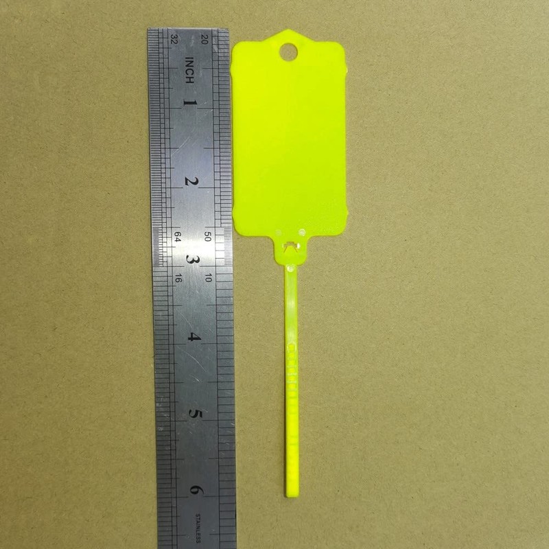 100pcs Reusable Blank Plastic Tags Ties Key Tags 1.45"*2.48" Serrated