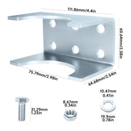 Numano for Round Post Adapter Brackets Gate Opener AX3R with Bolt Screws to Adapt to 3 inch Round Steel Posts for Automatic Gate Opener Systems