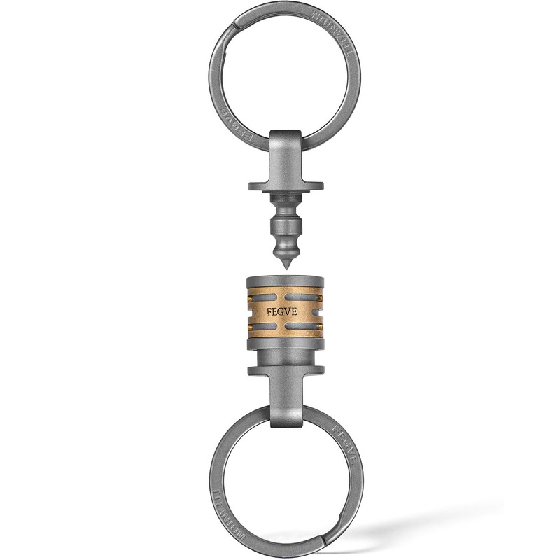 [TISUR] Titanium Key Ring 360° Swivel Connector Breakaway Quick Release