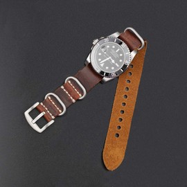 [Onthelevel] Watch Strap Genuine Leather Nato Zulu 20mm 22mm 24mm Replacement Watch Band Vintage G10 Leather Watch Band