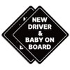 GEEKBEAR New Driver and Baby on Board Car Sign -