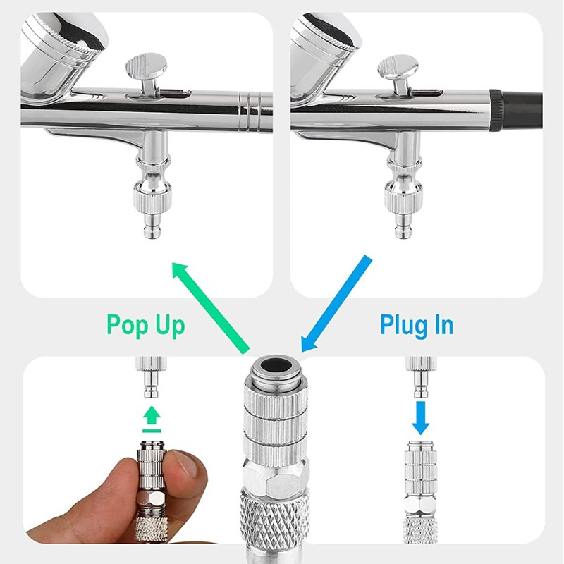 HUBEST 13pcs Multi-Size Airbrush Adapter Set, Airbrush Quick Release Disconnect