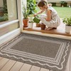 Ileading Indoor Door Mat 2x3ft, Absorbent Dog Muddy Paws Mats,