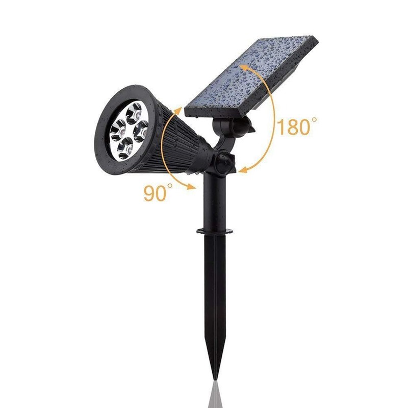 URPOWER Solar Lights Outdoor, Adjustable Spot Lights Outdoor, 2-in-1 Waterproof