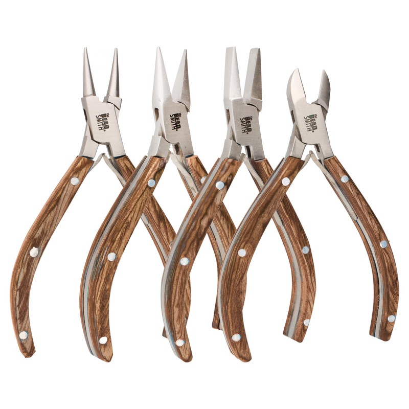 The Beadsmith Wooden Pliers Set - Natural Elements - 4-Piece