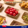 JOLLY CHEF 250 Pack 1/4 Lb Paper Food Trays, Disposable