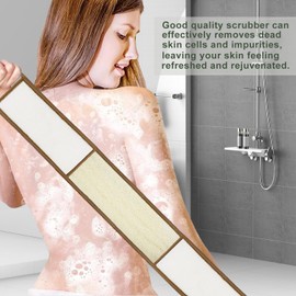 Back Scrubber - Natural Loofah Exfoliating Back Scrubber & Real Loofah Sponge Pads, Deep Clean & Rejuvenate Your Skin for Men and Women, with Adhesive Hook