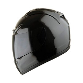 1Storm New Motorcycle Bike Full Face Helmet JH901 Glossy Black + One Extra Clear Shield