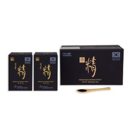 Korean Black Ginseng Extract 100g 100% Natural – Box 2 Bottles 50g - for 3 Months - High Content of saponins 80mg/g - Ginsenosides Rg1, Rb1, Rg3 > 6 mg/g. Reinforced in ginsenosides Rg3, Rg5 and Rk1.