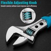 DURATECH 6 Inch Adjustable Wrench, 3-in-1 Spanner with Box End/Hex