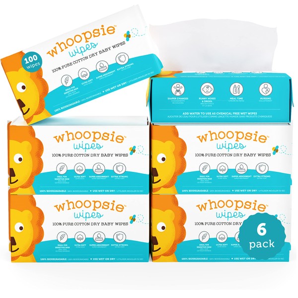 100% Pure Cotton Dry Wipes | 600 Count | Use