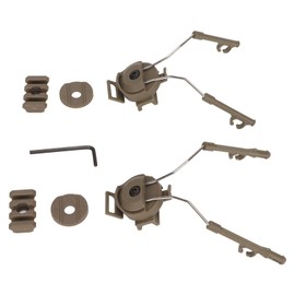 1 Pair Tactical Helmet Holder, Bracket Left Right Side Headset Rail Adapter Set Helmet Rails Arc Adapter Kit, Helmet Accessories for Contaction