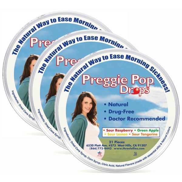 Preggie Pop Drops for Morning Sickness 63 Pieces Assorted Sour