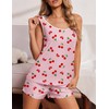 Ekouaer Womens Tank Top Pajama Set Comfy Sleeveless Sleepwear Racerback