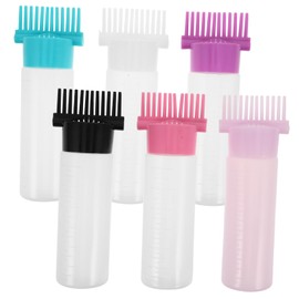 IWOWHERO 6pcs Hair Dye and Oil Applicator Bottles Root Comb Multi-purpose Applicator for Hair Coloring Scalp Treatment and Oil Application for Home and Salon Use