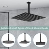 Voolan Shower Arm with Flange, Ceiling Mounted Fixed Shower Pipe,