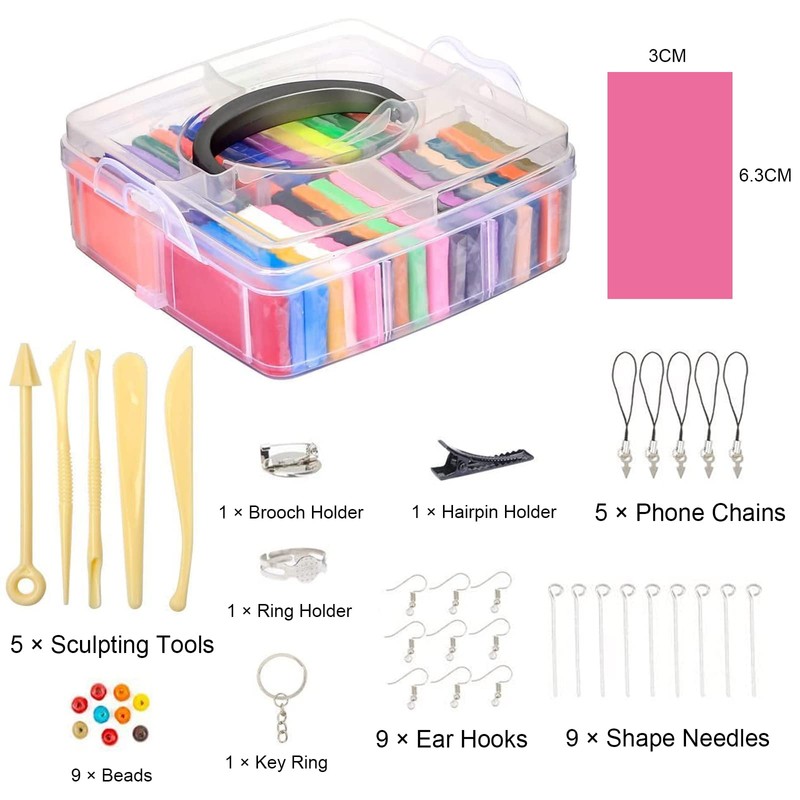 Xrten 32 Color Polymer Clay, Polymer Clay Starter Kit Colorful