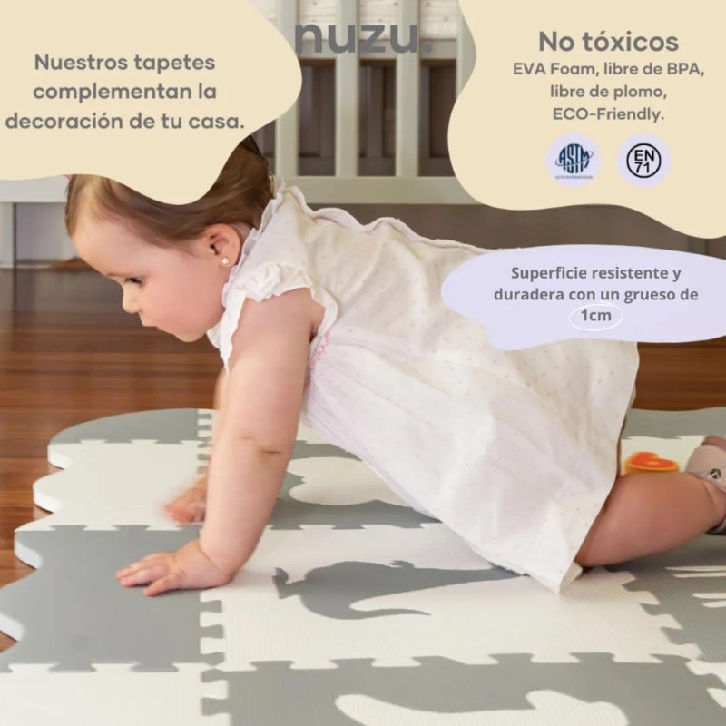 Tapete Para Bebé Antideslizante Alta Calidad Protección Jueg Multicolor Nombre