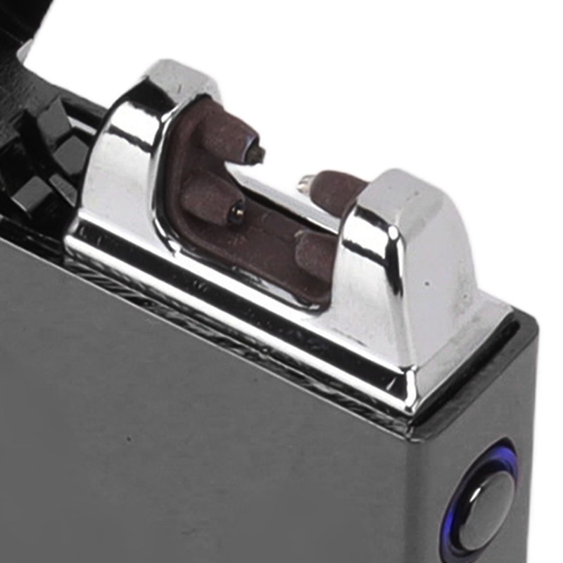 Electric Dual Arc Lighter Rechargeable Windproof Flameless 220mAh Aluminium Alloy