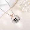 DAYLINLOVE Cow Necklace 925 Sterling Silver Cow Heart Shape Mom