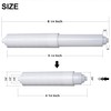 2 Pack - 6-1/4" White Toilet Paper Holder Spring Loaded