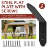 2 Pcs Flush Inside 45-Degree Angle Bracket, 3" Width Heavy