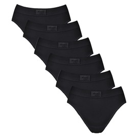 Sloggi Pack of 6 Double Comfort - Women's - Tai Briefs - Cotton, black, 38