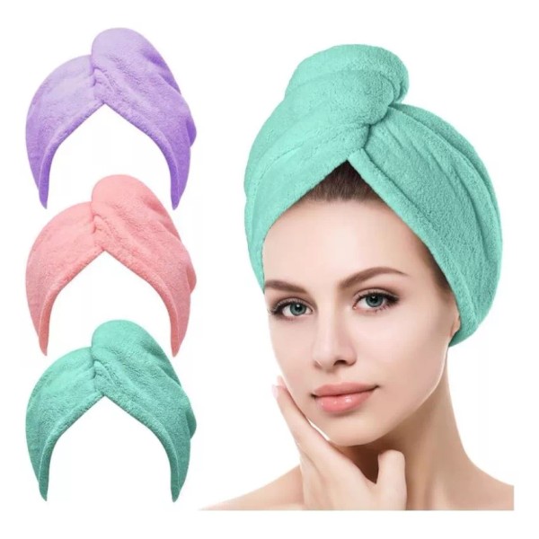 Compra y Más 3 Toallas De Rápido Secado Toalla Cabello
