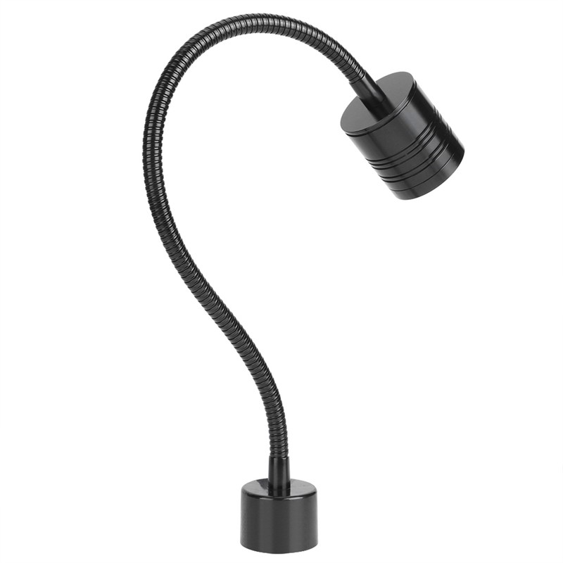 5W Black Goose Neck LED Working Light with Round Magnetic