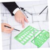 COHEALI 11pcs Stencils Geometric Ruler Stencil Set Plastic Measuring Templates