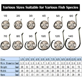 Fishing Circle Hooks Saltwater Size 9/0,50PCS-Pack Catfish Hooks Offset Sport Octopus Fishing Hooks Extra Strong
