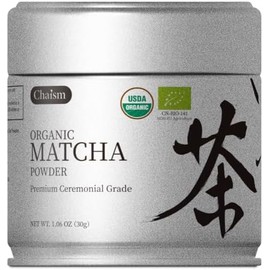 Chaism Té verde matcha en polvo de grado ceremonial - Premium First Harvest, orgánico USDA, sin gluten, vegano, 100  puro, sin azúcar ni aditivos,