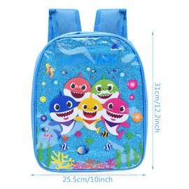 SWZY Shark Children's Backpack, Shark Nursery School Bag,3D Printed Cartoon School Bag, Suitable Elementary and Middle School Students