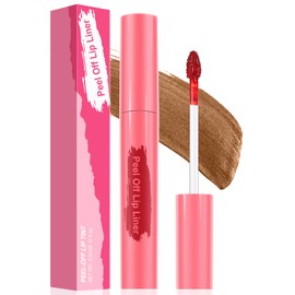 Ursoulney Lip Stain Peel Off - Long Wear Tattoo Lip Liner, Waterproof & Transfer-proof Peel Off Lip Stain with Matte Finish, Lip Tint For All Skin Types ((Brown, 1 Count(Pack of 1))