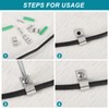 sourcing map 20Pack Rigid Pipe Strap Fit for 5x15mm Strip/Cable,