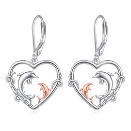 Mushroom Earrings for Women 925 Sterling Silver Red Earrings Heart Dangle Earrings Mushroom Jewellery Gifts Birthday Christmas Gifts for Women Girls, Sterling Silver, Cubic Zirconia