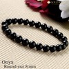 Bracelet for Men Women Onyx Black Agate Natural Stone Power