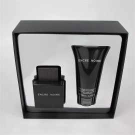 Lalique ENCRE NOIRE for MEN by Lalique 2 Pc Set: 3.3 oz Eau de Toilette Spray & Gel NIB